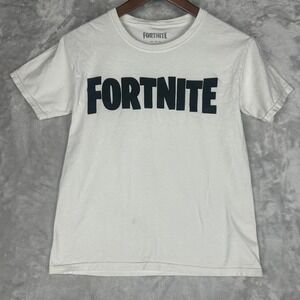 Fortnite T Shirt Kids Medium White Gaming Graphic T Short Sleeve Top size medium